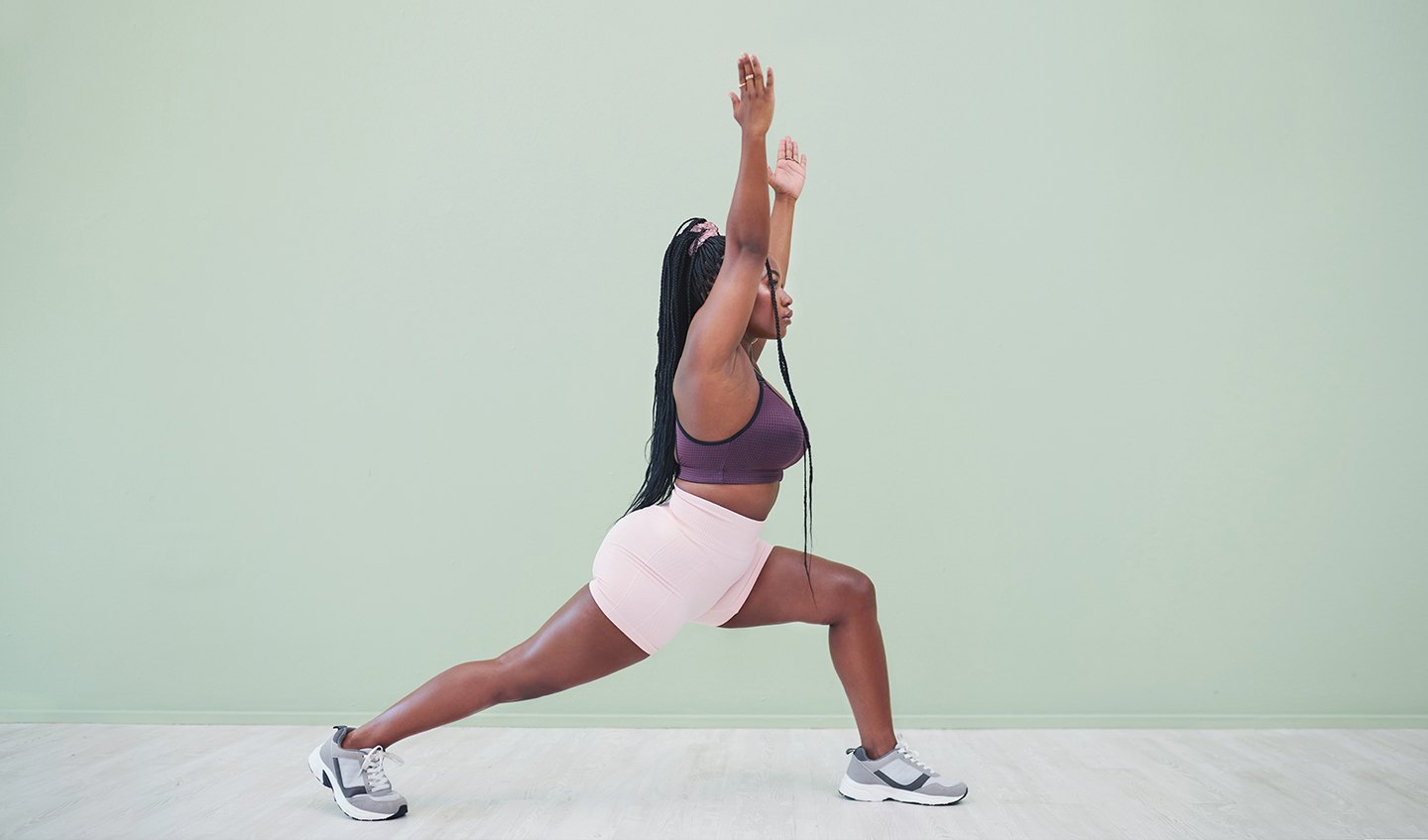 athlete doing yoga